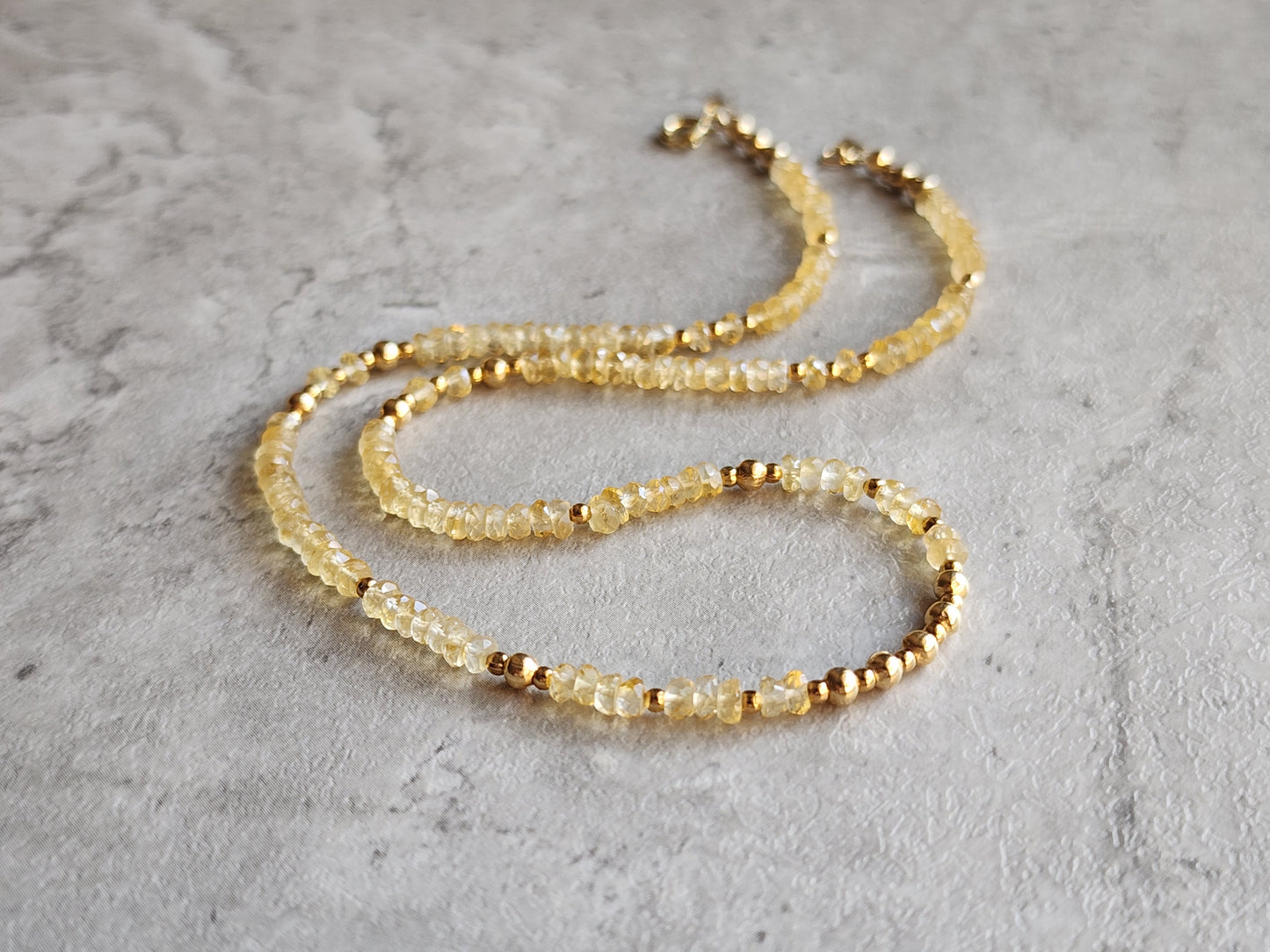 Citrine Stacking Necklace