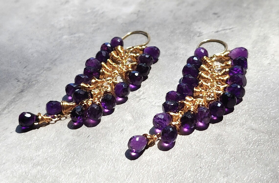 Amethyst Cascade Earrings