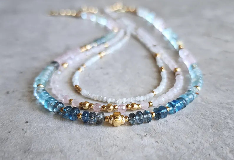 Aquamarine Morganite Necklace