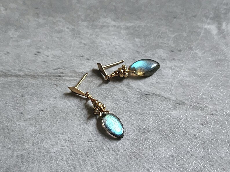 Labradorite Marquise Earrings