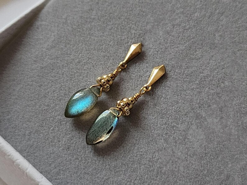 Labradorite Marquise Earrings