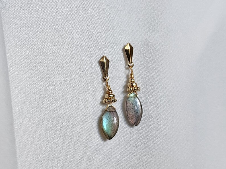 Labradorite Marquise Earrings