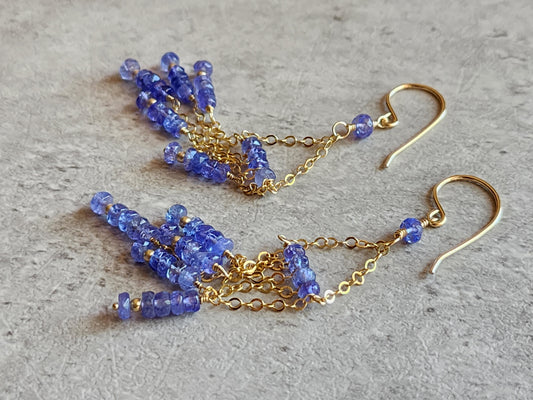 Tanzanite Chandelier Earrings