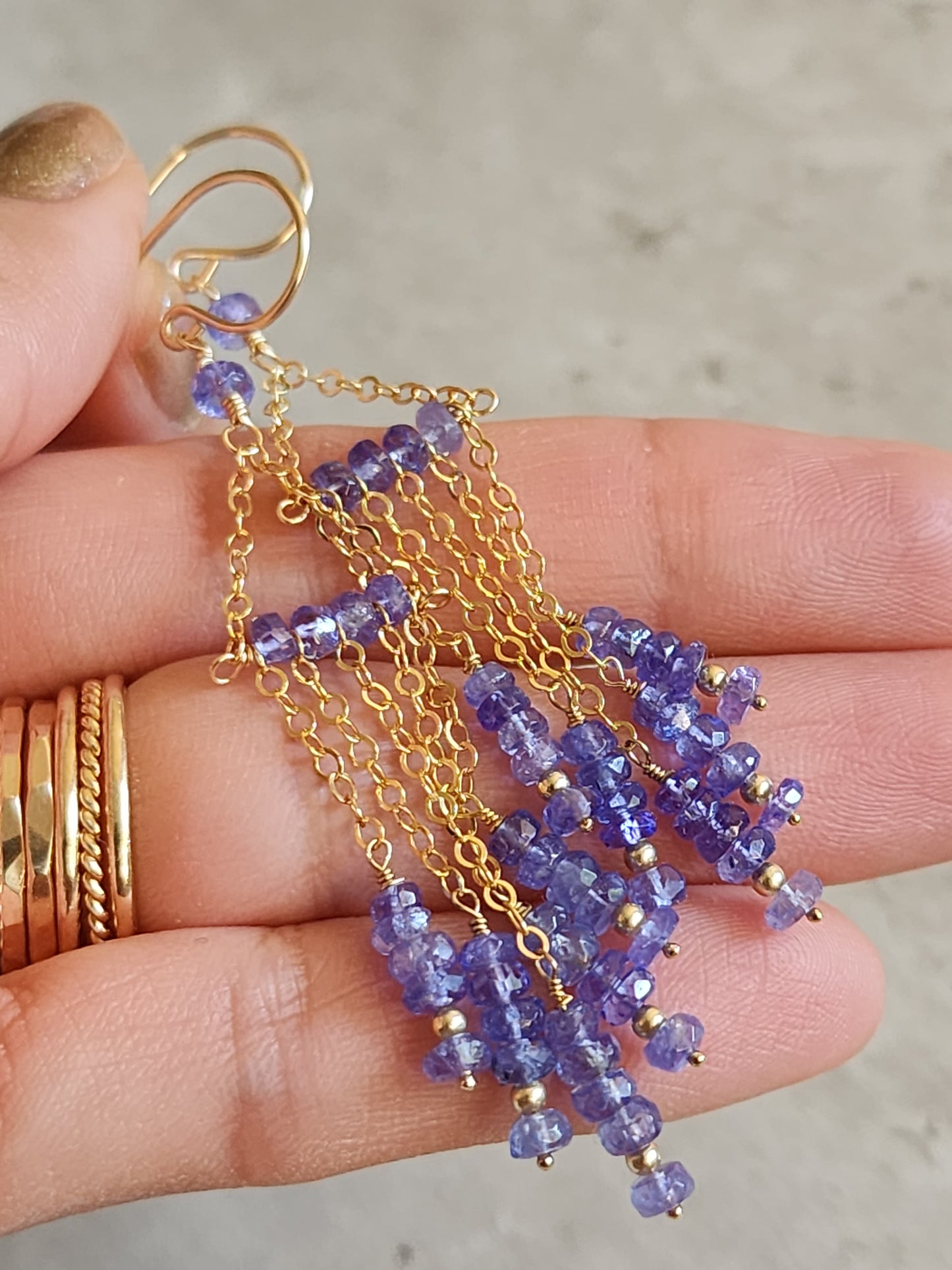 Tanzanite Chandelier Earrings