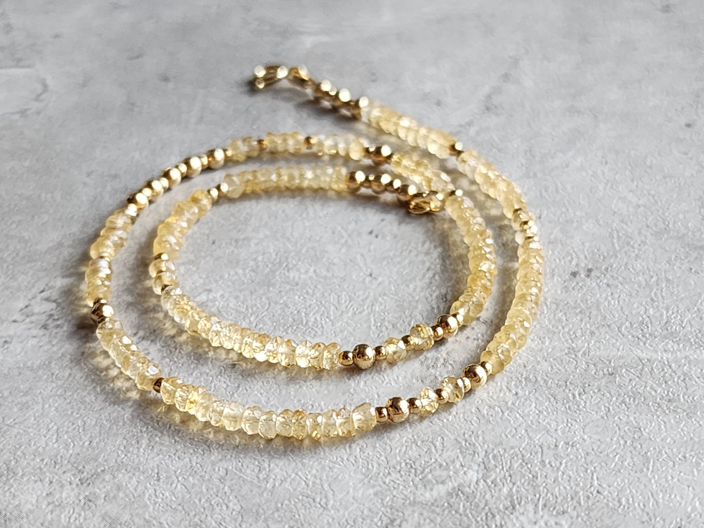 Citrine Stacking Necklace