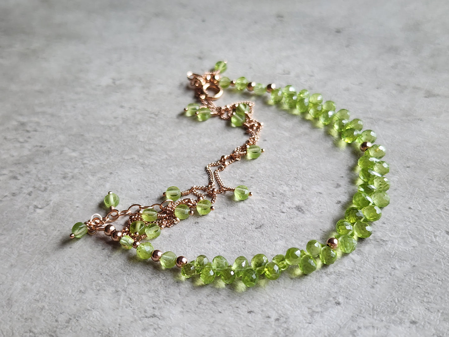 Peridot Briolette Bracelet