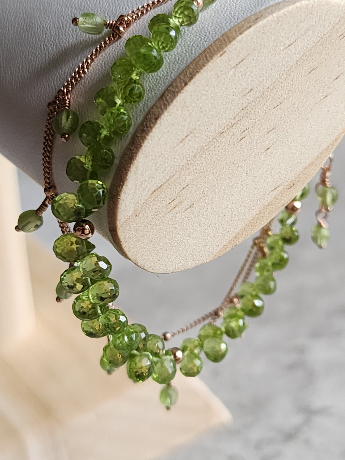 Peridot Briolette Bracelet