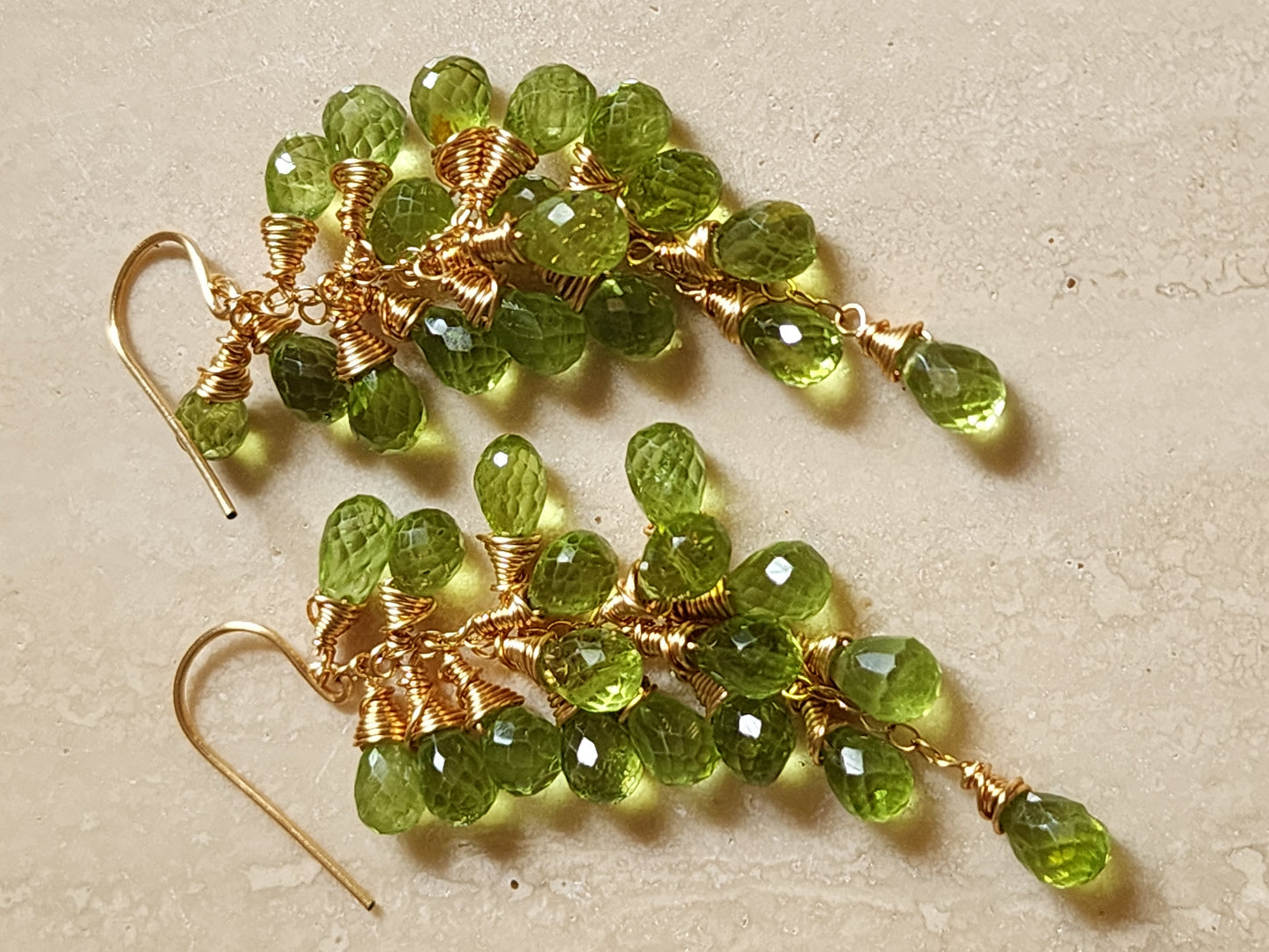 Peridot Cascade Earrings