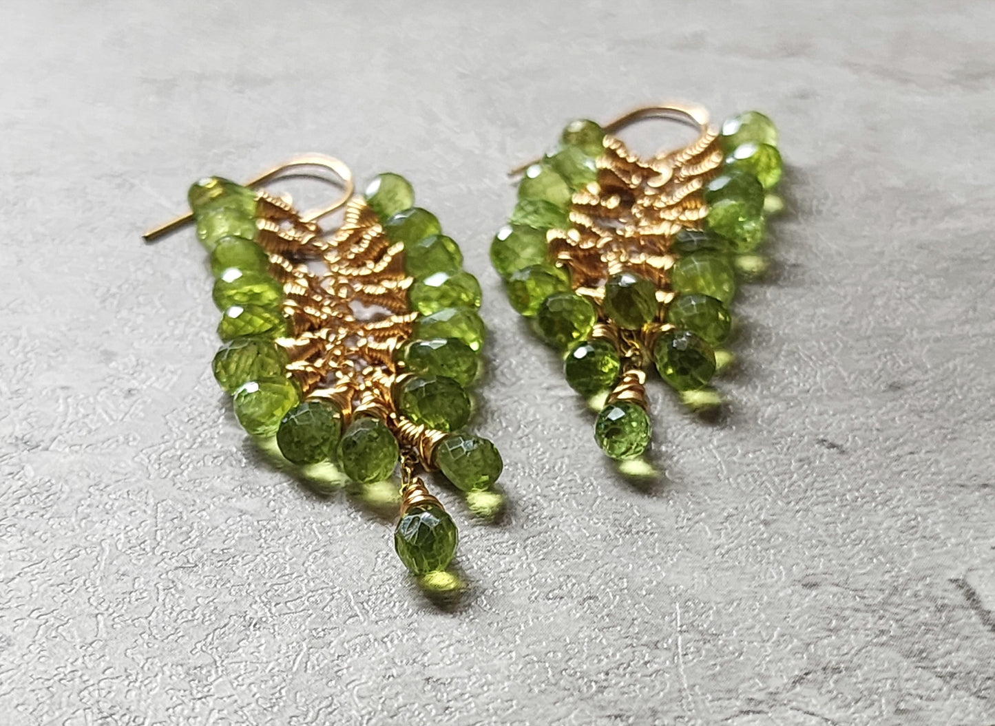 Peridot Cascade Earrings