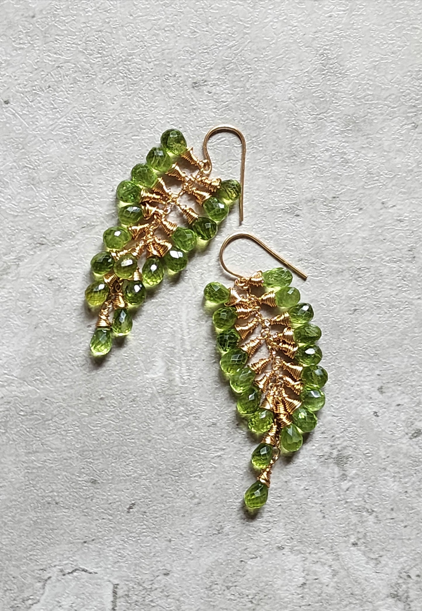 Peridot Cascade Earrings