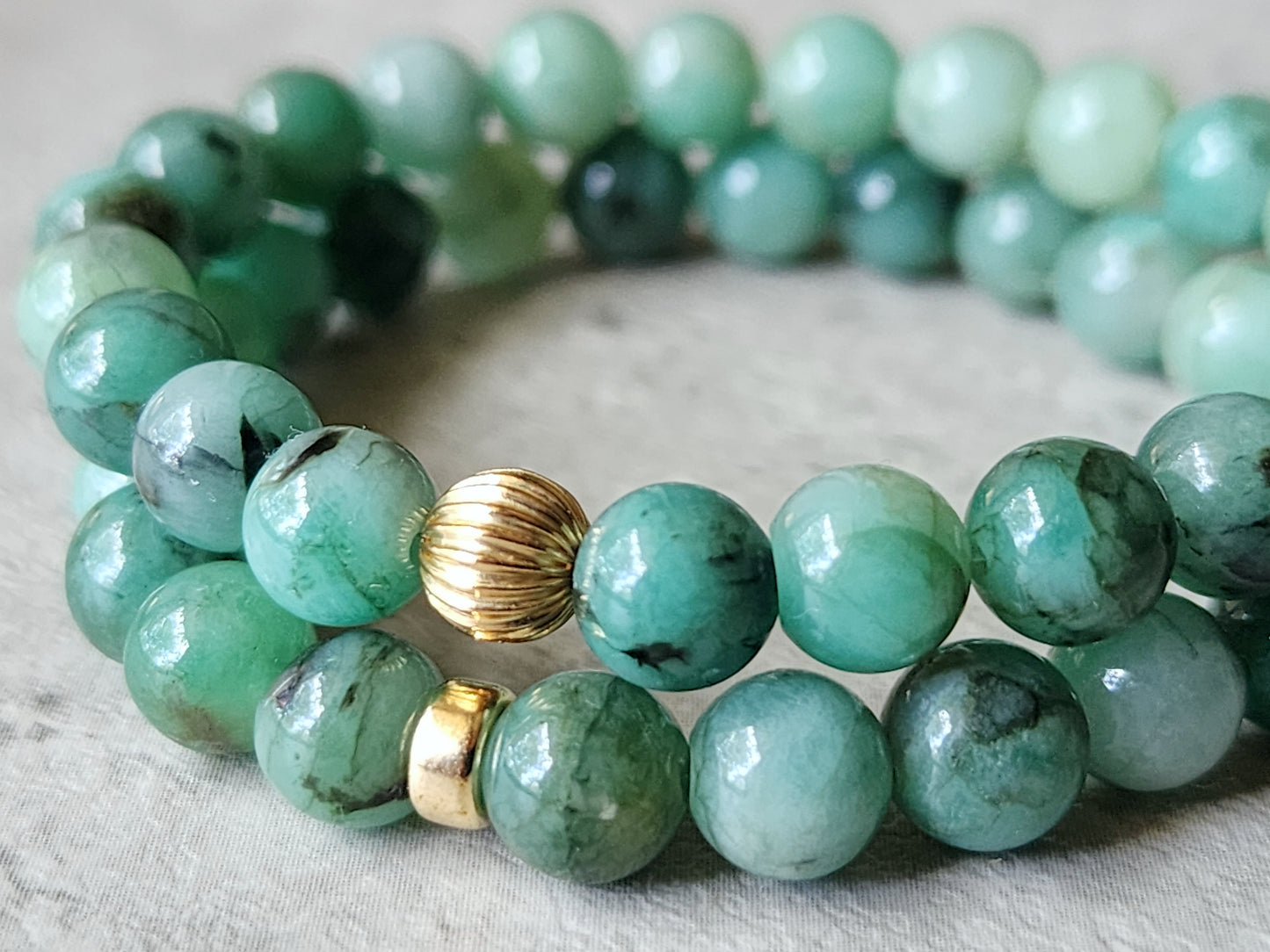 Emerald Stretchy Bracelet 6MM