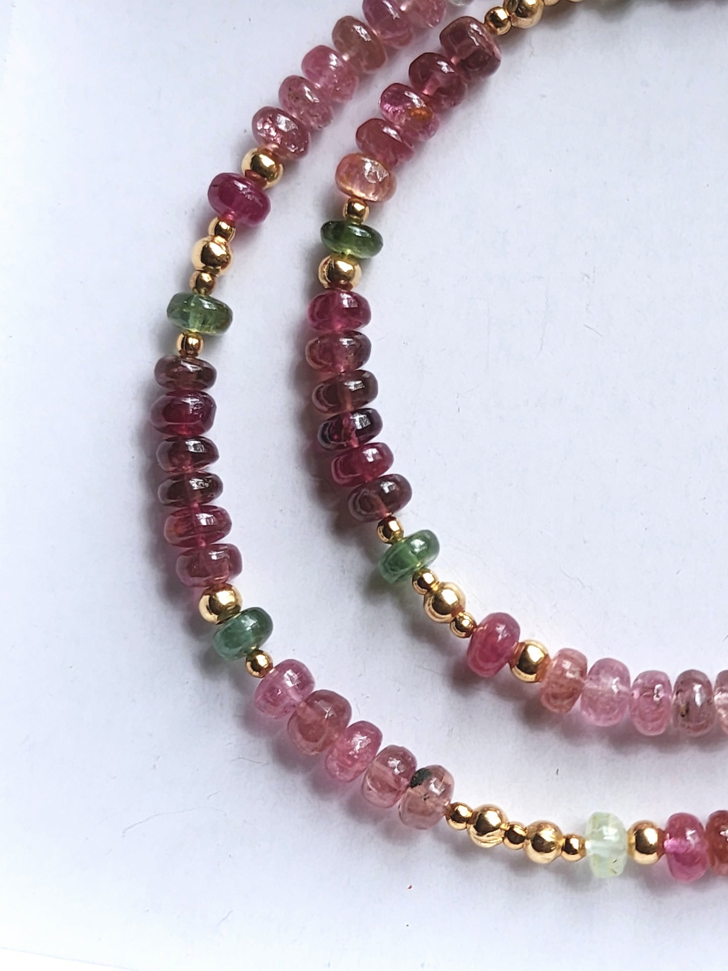 Blue Pink Tourmaline Necklace