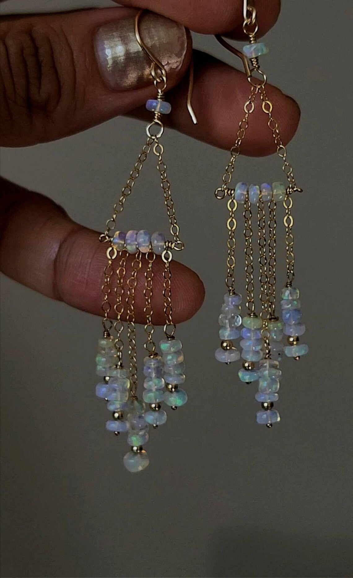 Opal Chandelier Earrings