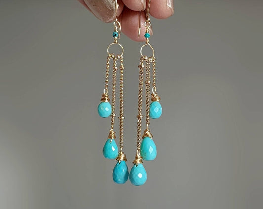 Turquoise Cascade Earrings