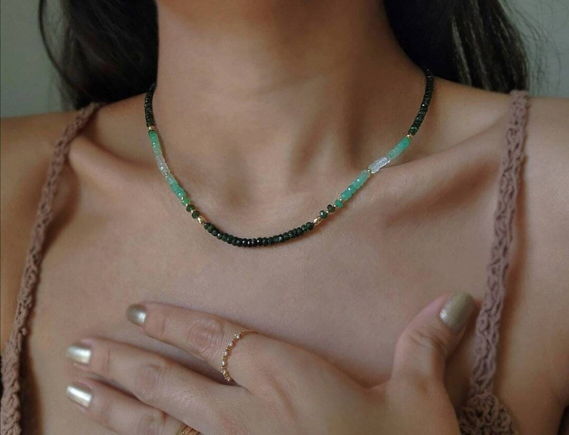 Ombre Emerald Necklace