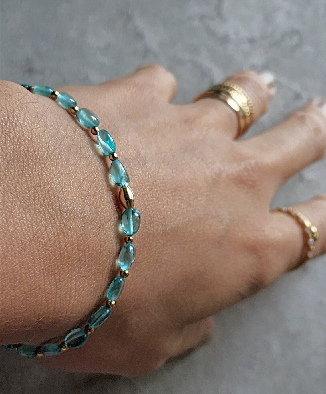 Sky Blue Apatite Bracelet