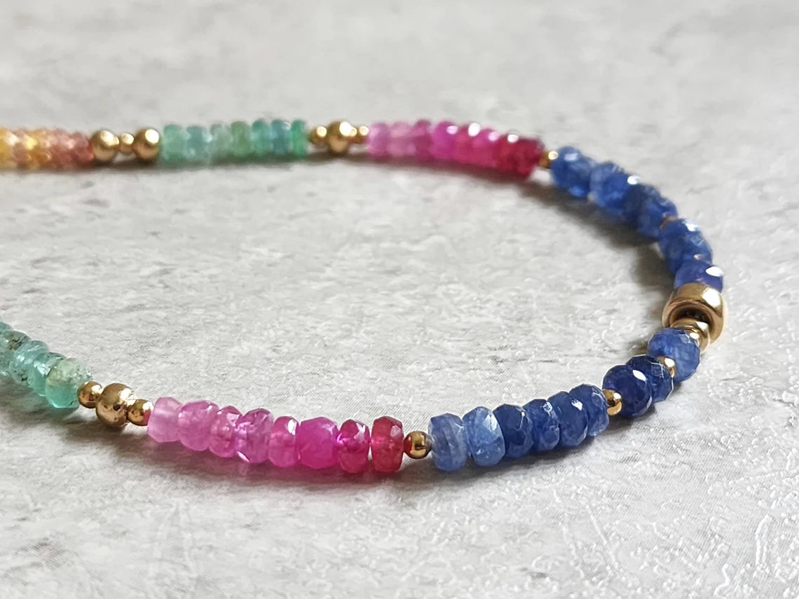 Multicolour Sapphire Necklace