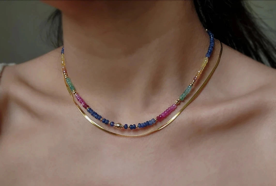 Multicolour Sapphire Necklace