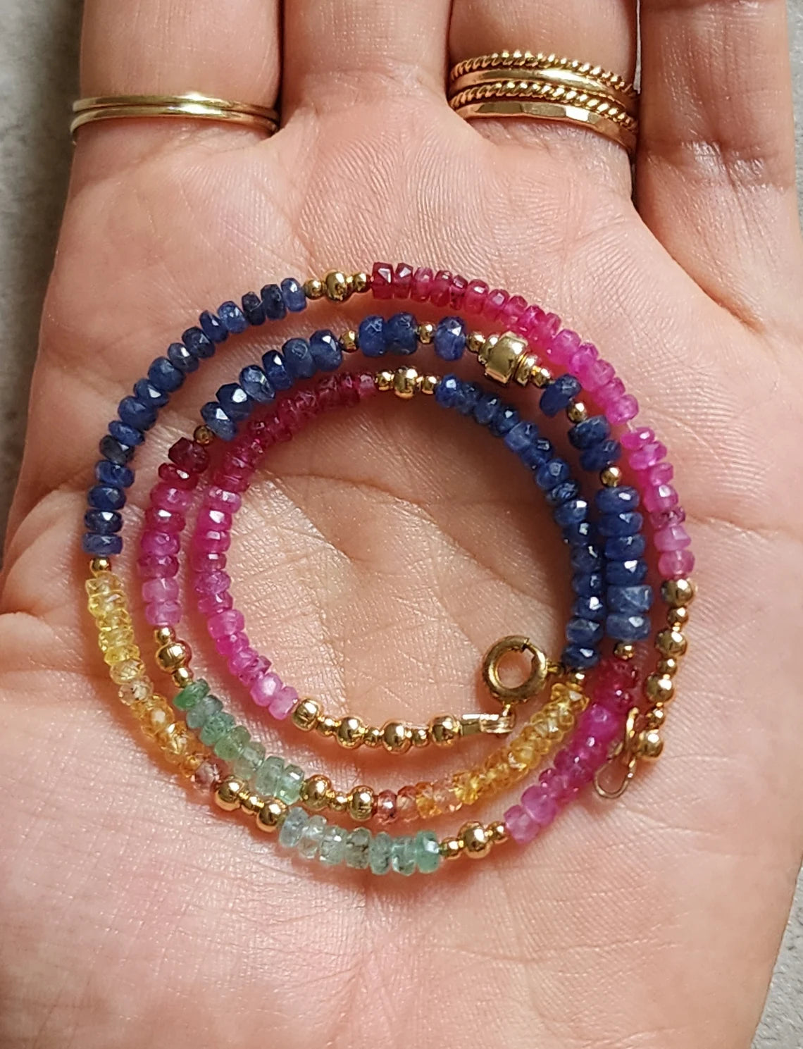 Multicolour Sapphire Necklace