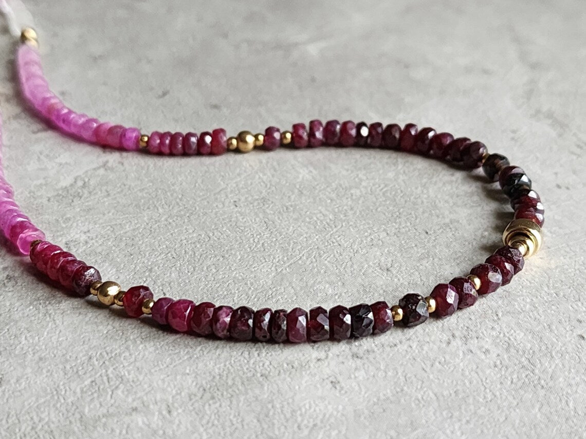 Ombre Ruby Necklace