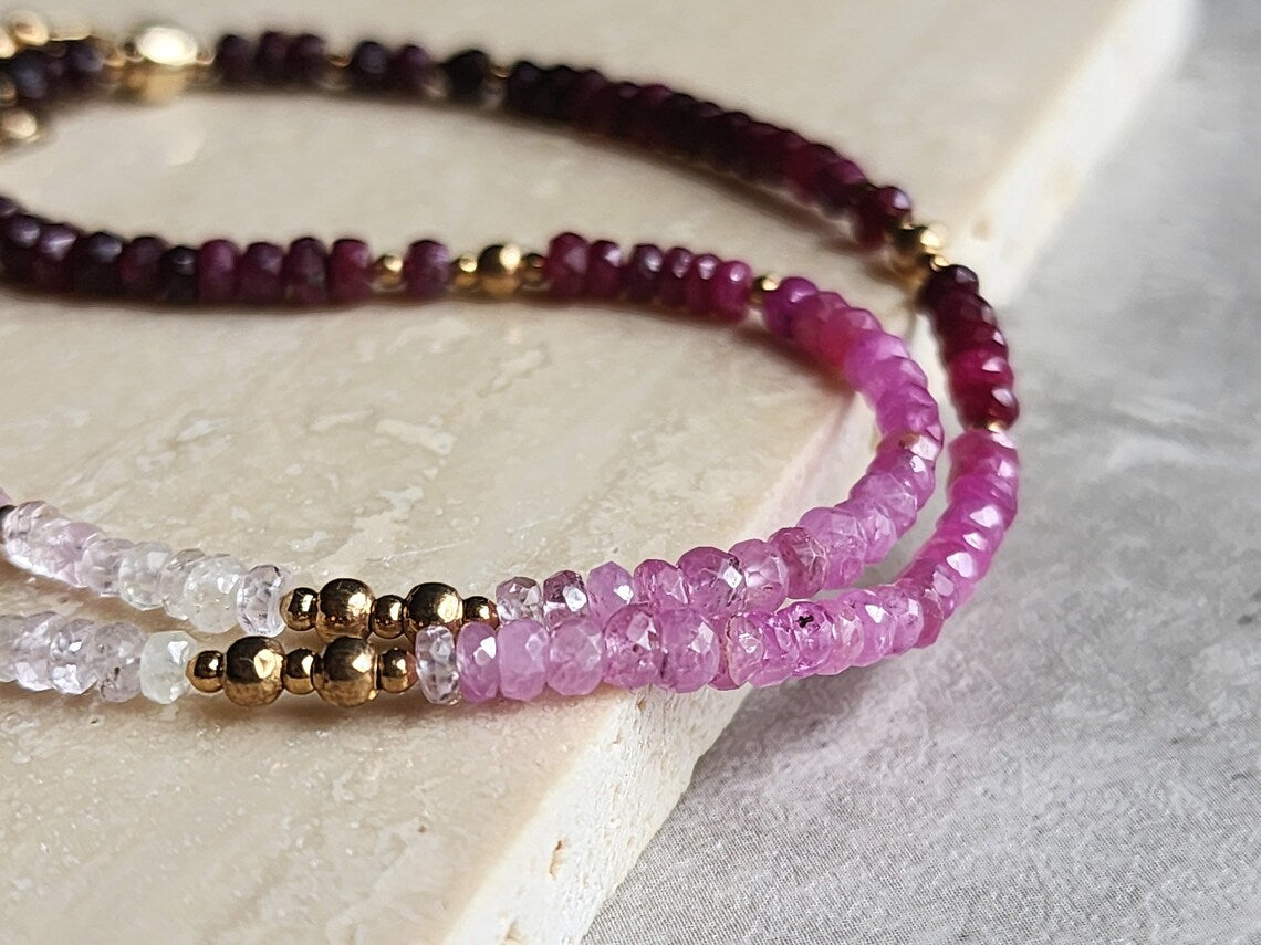 Ombre Ruby Necklace