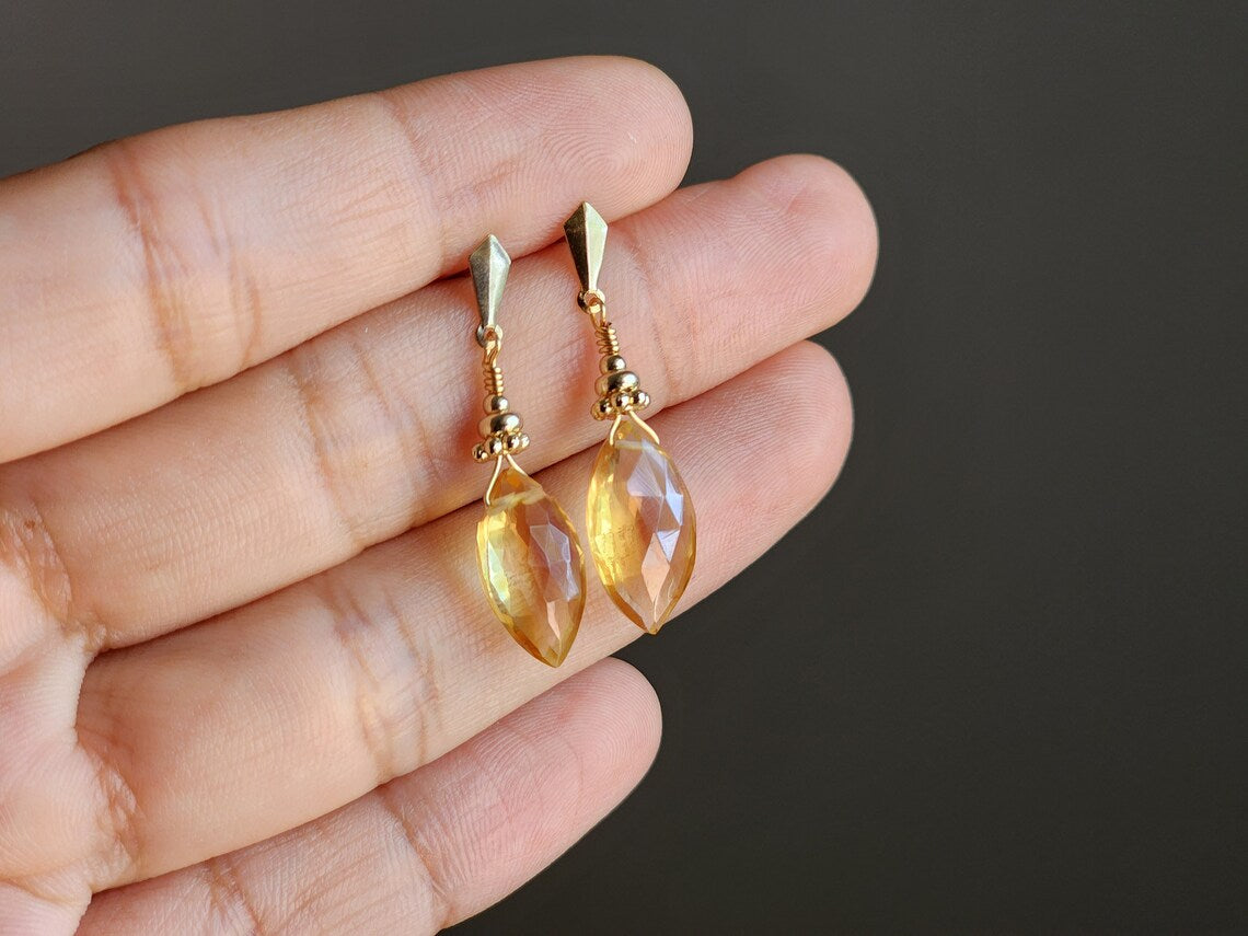 Citrine Marquise Earrings