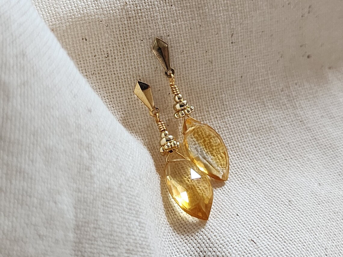 Citrine Marquise Earrings