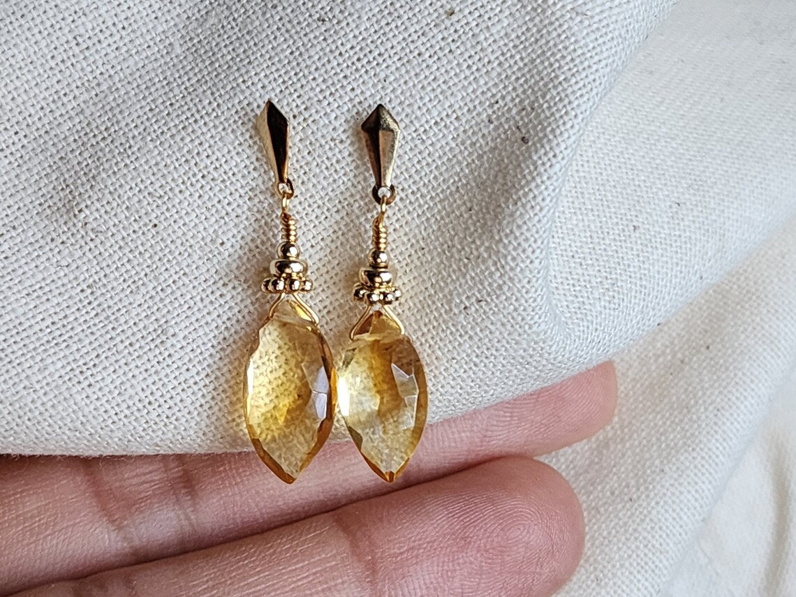 Citrine Marquise Earrings