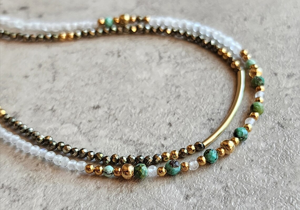 Turquoise Stacking Necklace Set