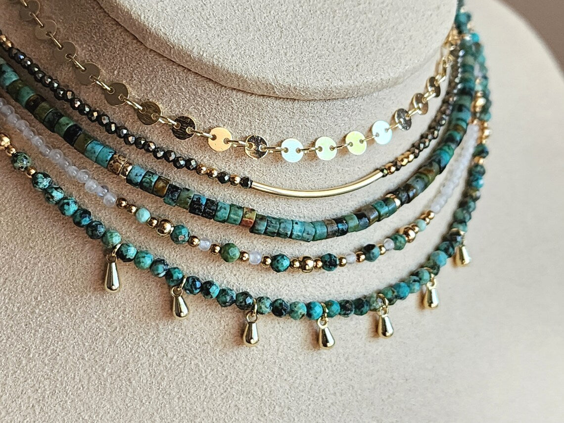 Turquoise Stacking Necklace Set