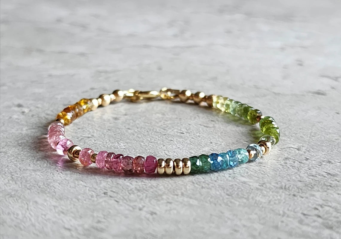 Rainbow Tourmaline Bracelet