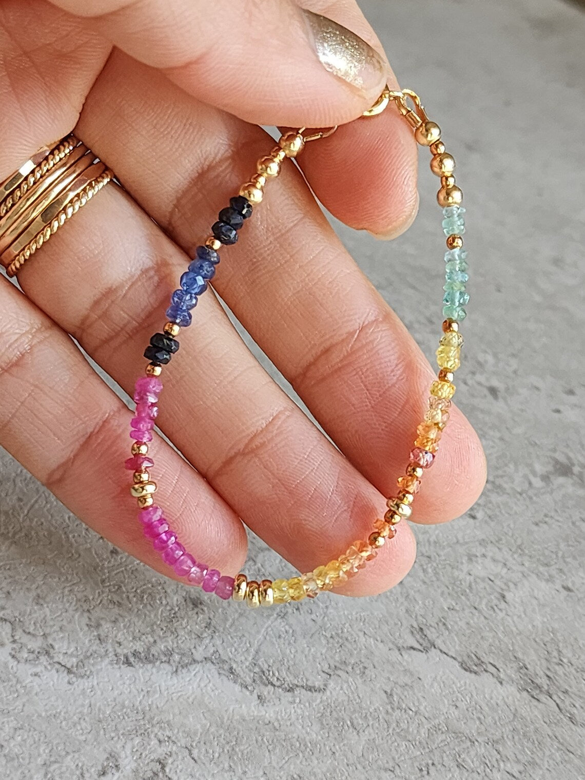 Rainbow Sapphire Bracelet