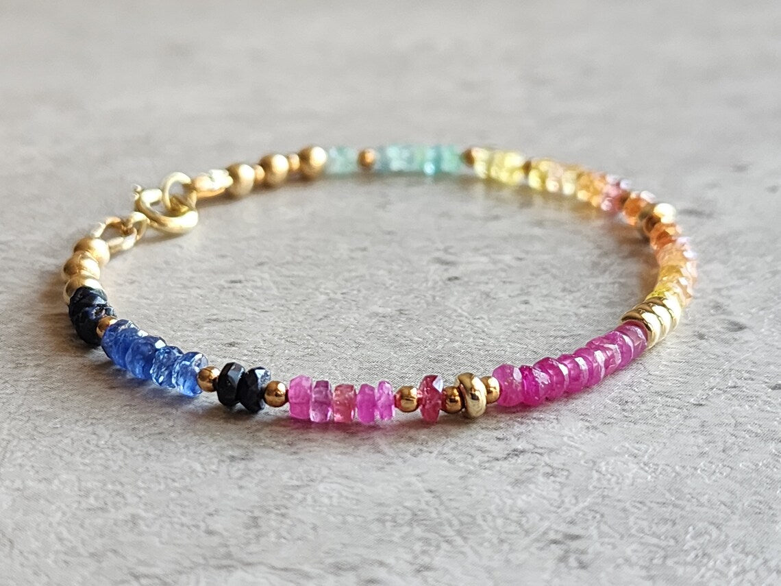 Rainbow Sapphire Bracelet