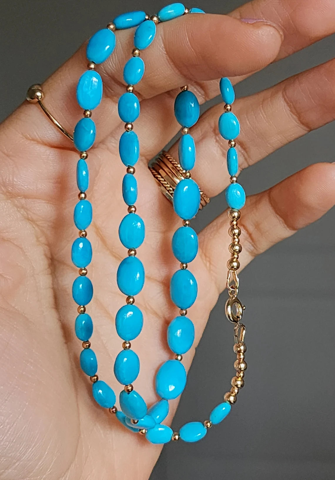 Sleeping Beauty Turquoise Nugget Necklace