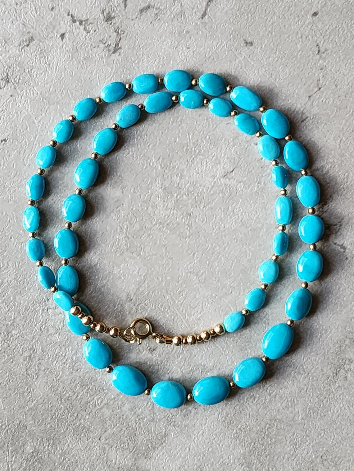 Sleeping Beauty Turquoise Nugget Necklace