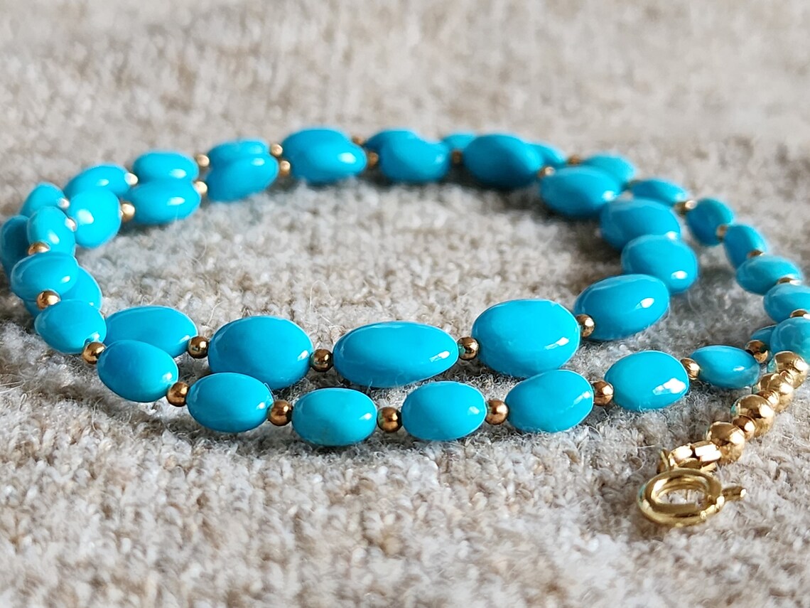 Sleeping Beauty Turquoise Nugget Necklace