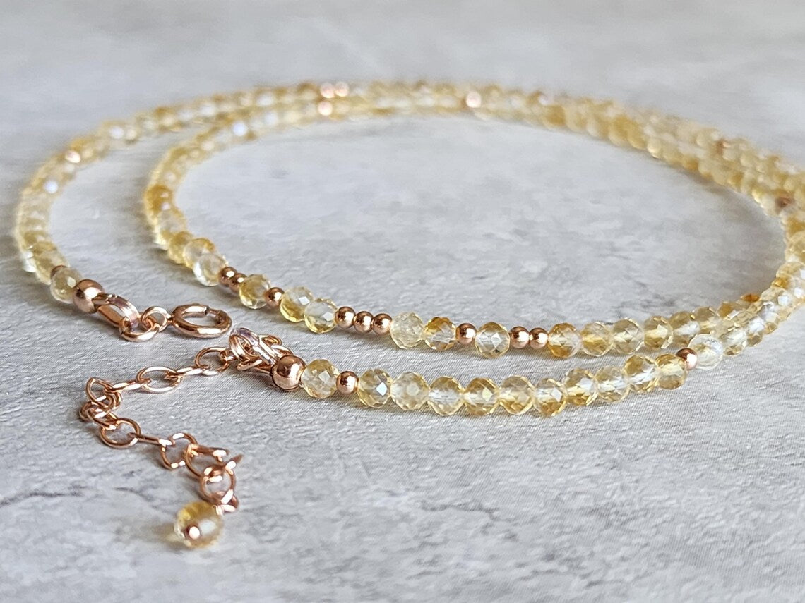Citrine Stacking Necklace