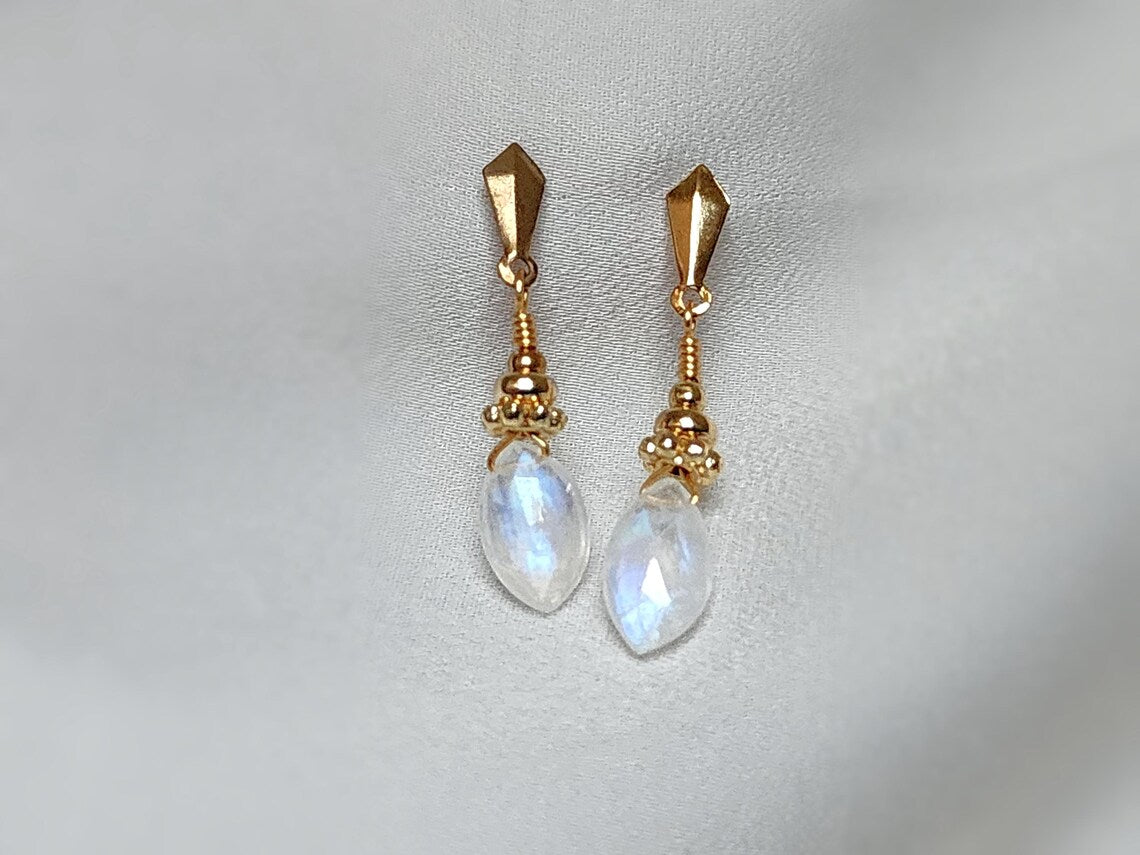 Moonstone Marquise Earrings