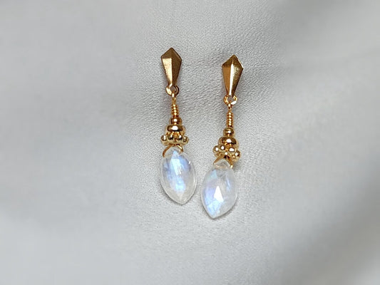 Moonstone Marquise Earrings