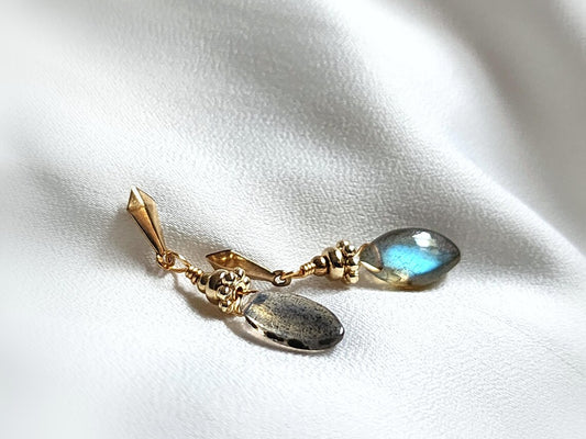 Labradorite Marquise Earrings