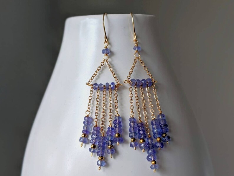 Tanzanite Chandelier Earrings