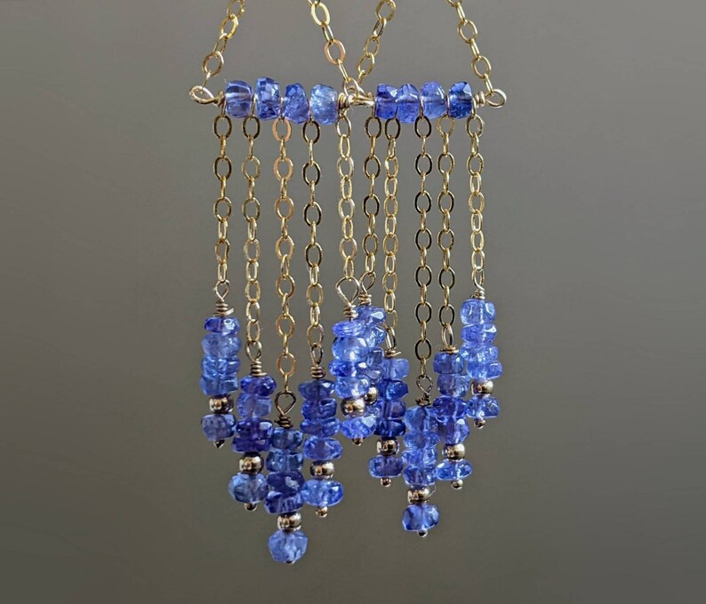 Tanzanite Chandelier Earrings