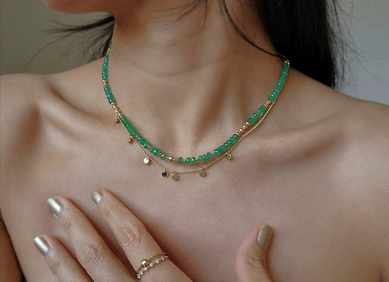 Emerald Layering Necklace