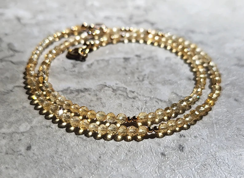 Citrine Stacking Necklace