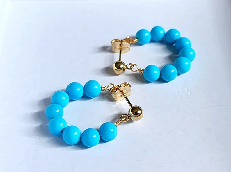 Turquoise Mini Hoops Earrings