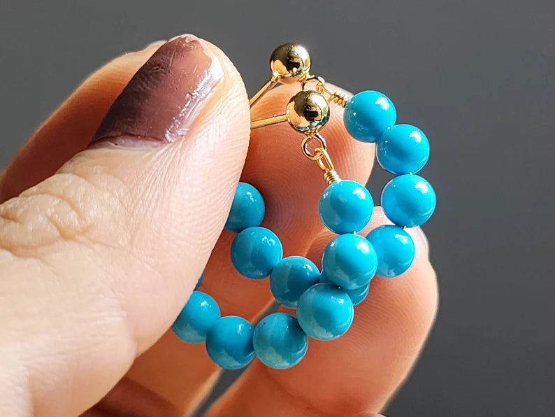 Turquoise Mini Hoops Earrings