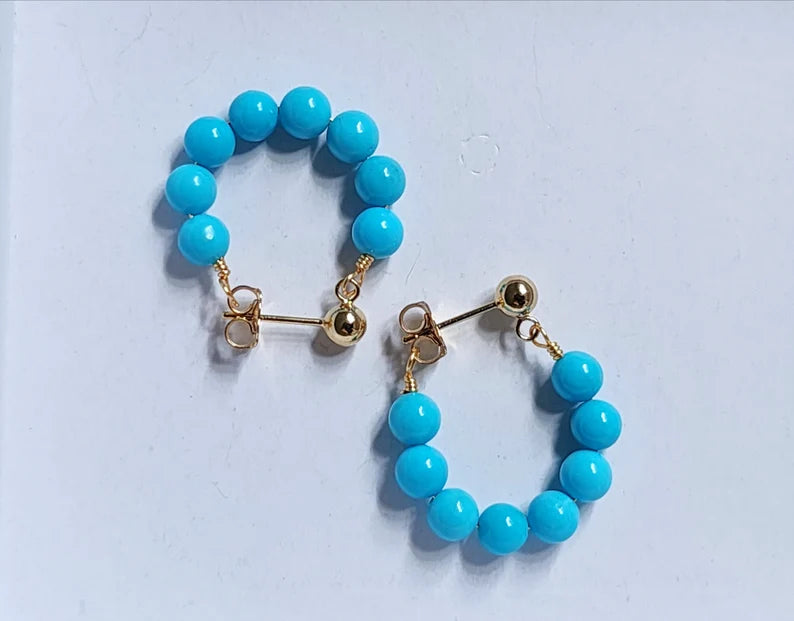 Turquoise Mini Hoops Earrings