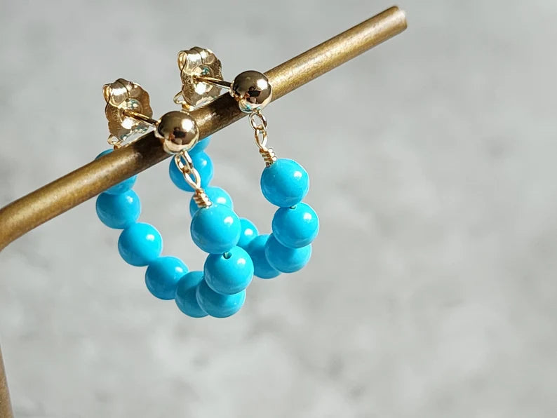 Turquoise Mini Hoops Earrings