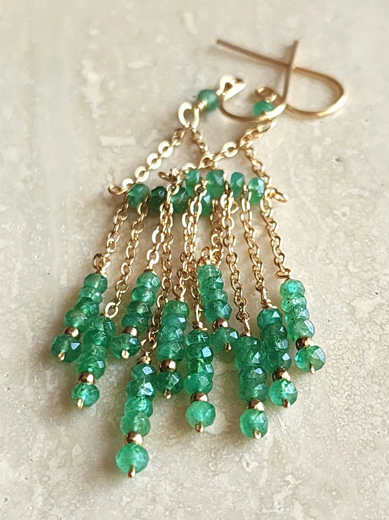 Emerald Chandelier Earrings