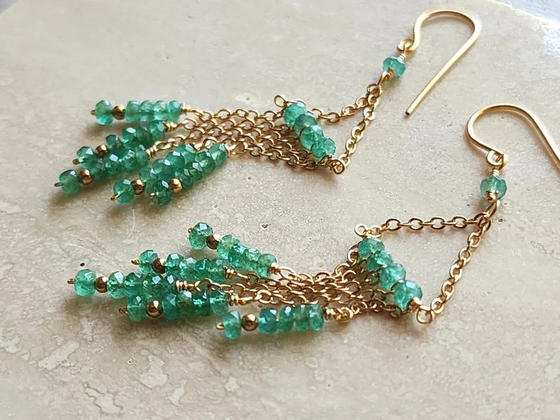 Emerald Chandelier Earrings